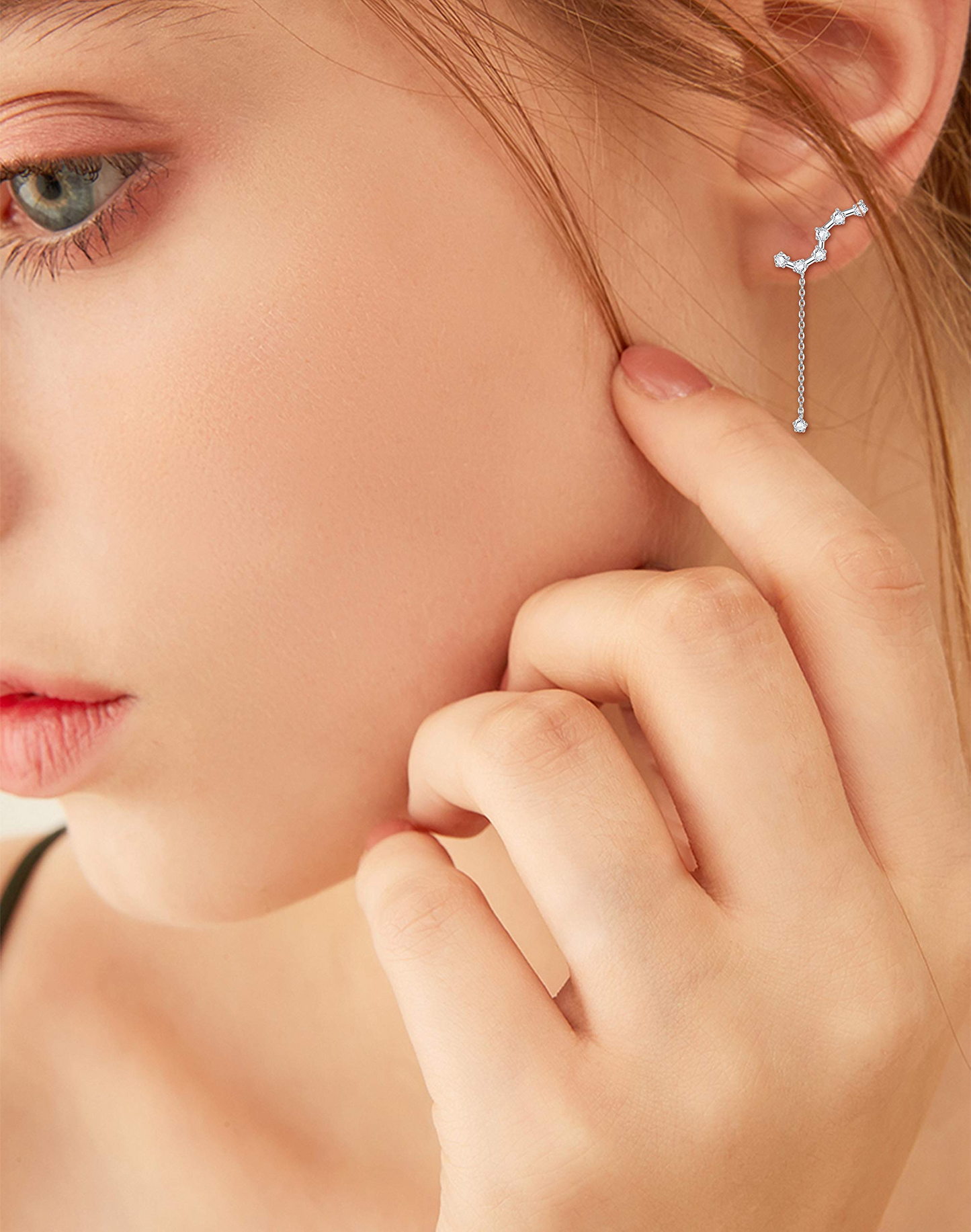 Chain Dangle Constellation Earrings