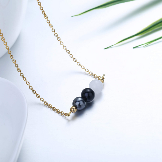 STEEL Empath Protection Healing Rhinestone Necklace