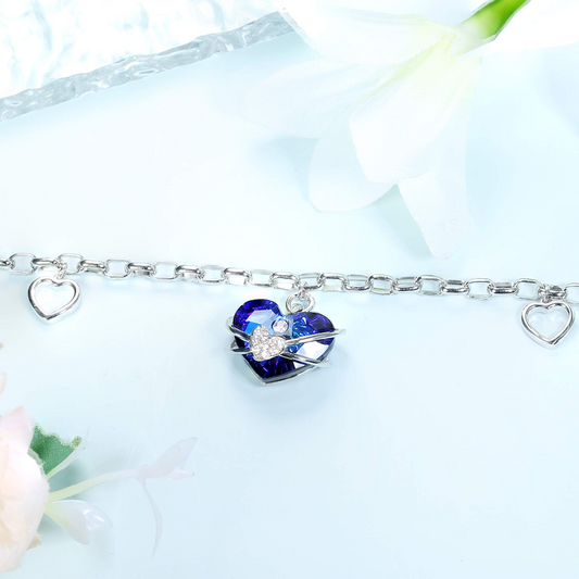 Wrapped Heart Charm Bracelet