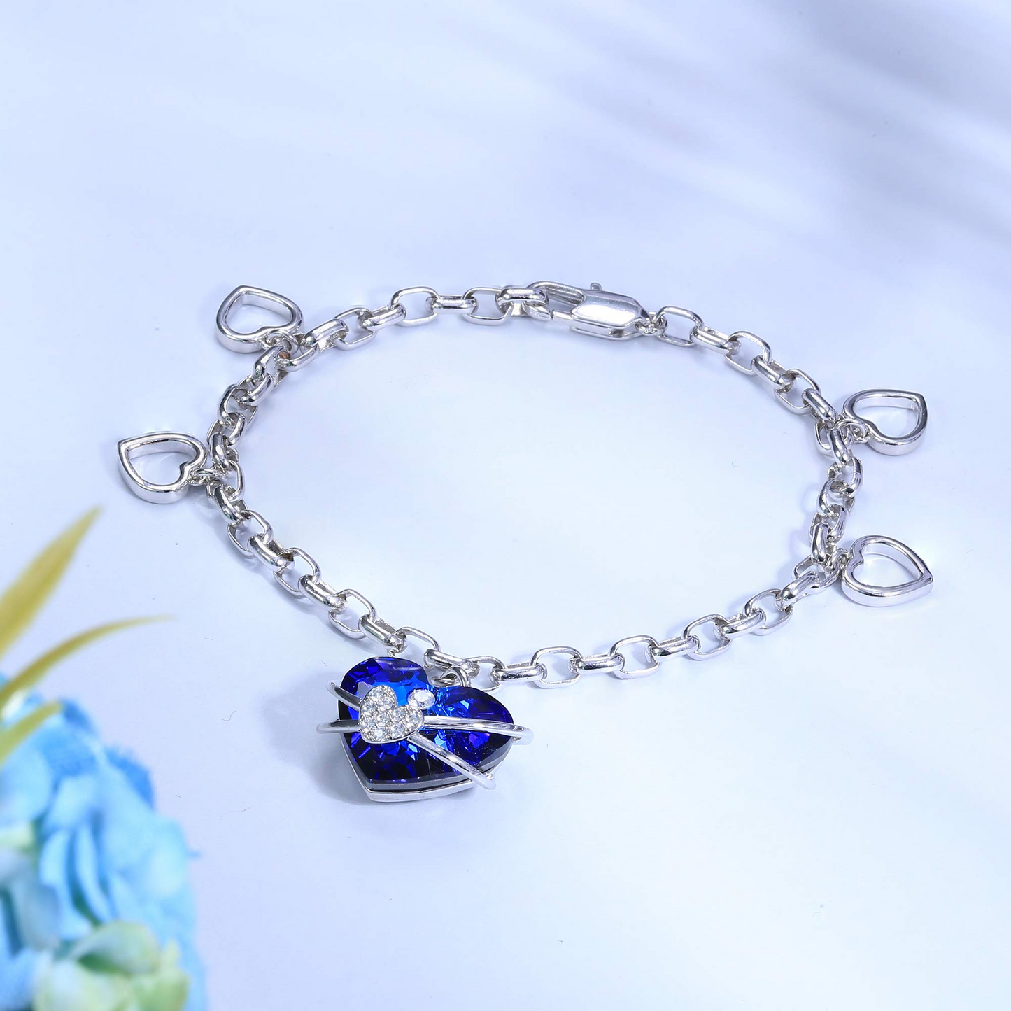 Wrapped Heart Charm Bracelet