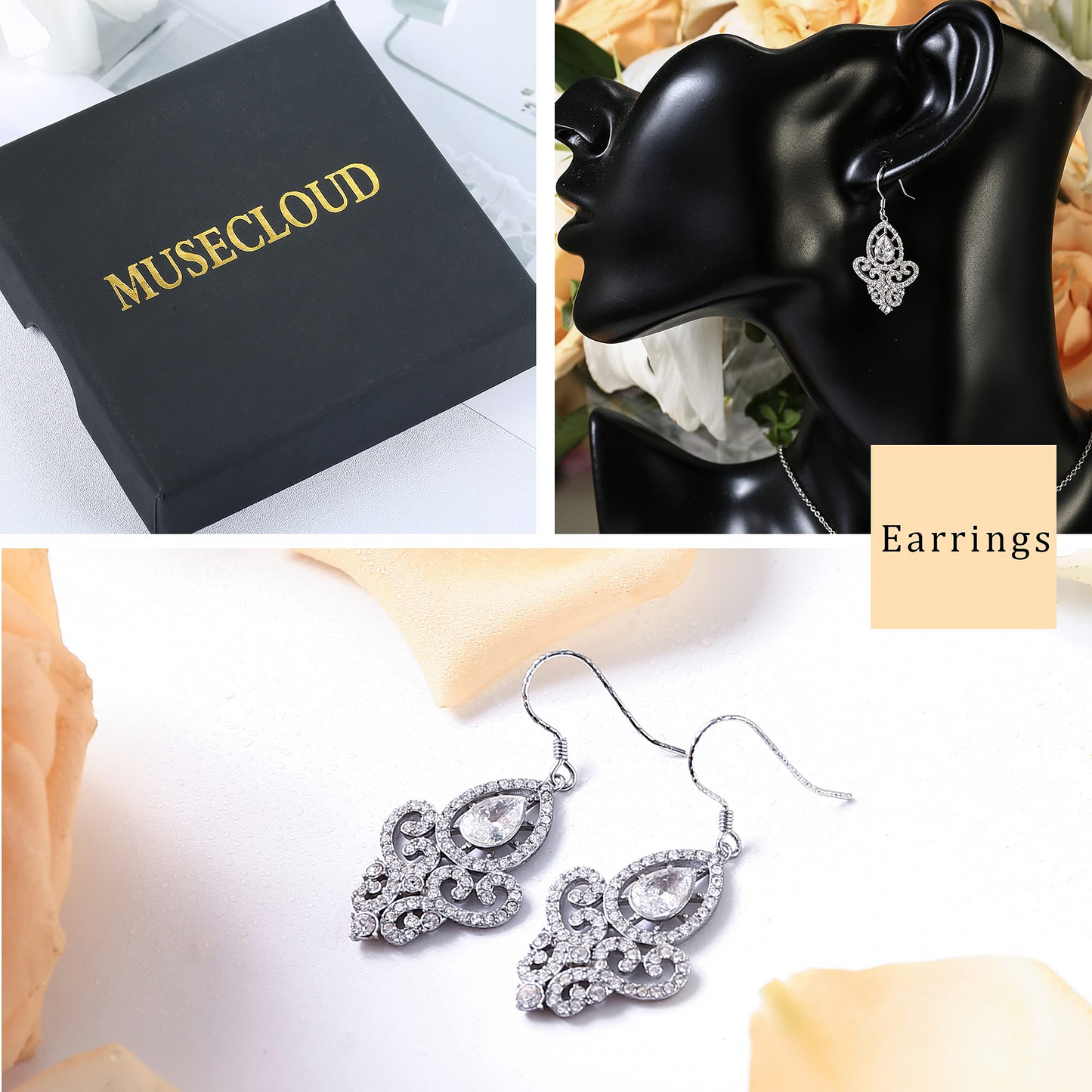 Dangle Wedding Earrings