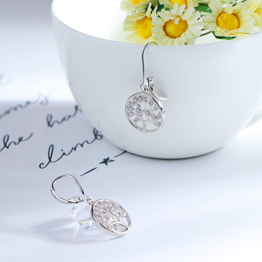 Tree of Life Hoop Earrings