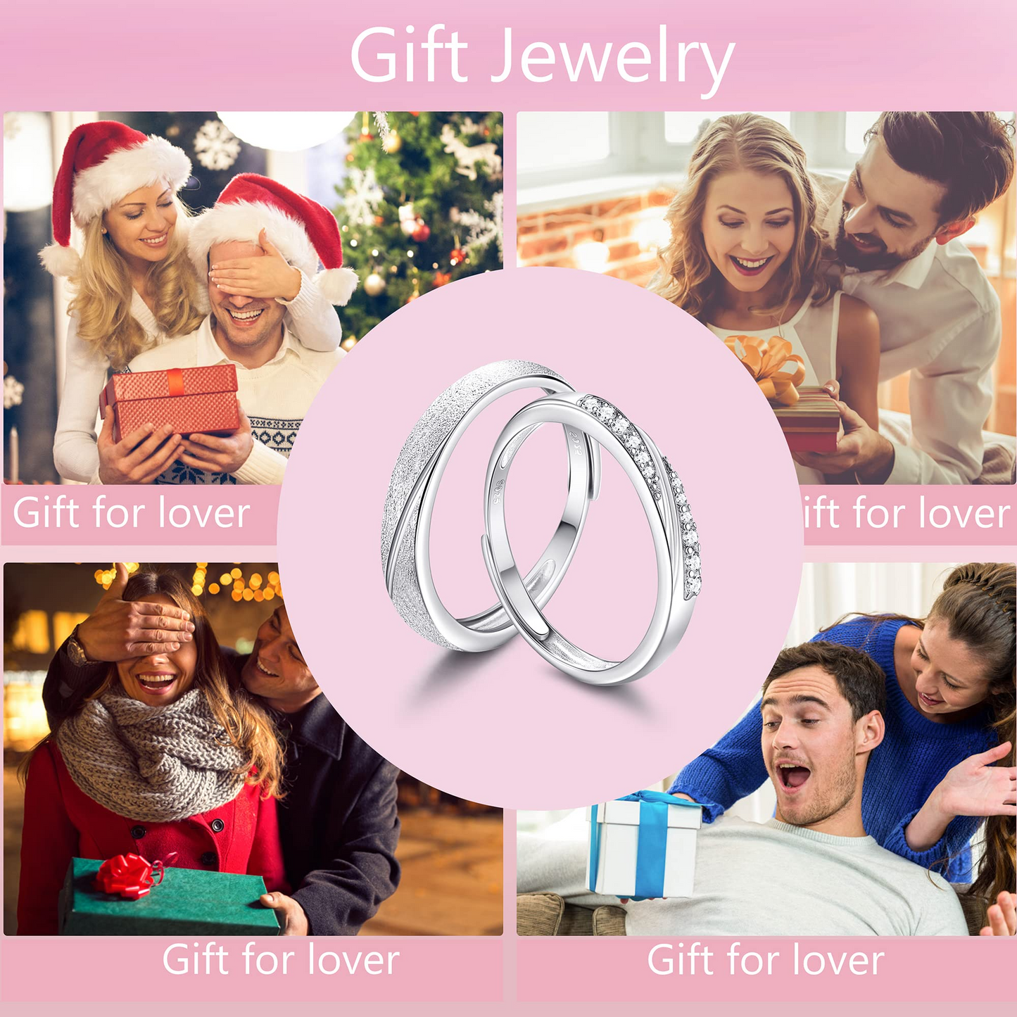 Adjustable Couple Rings for Lovers