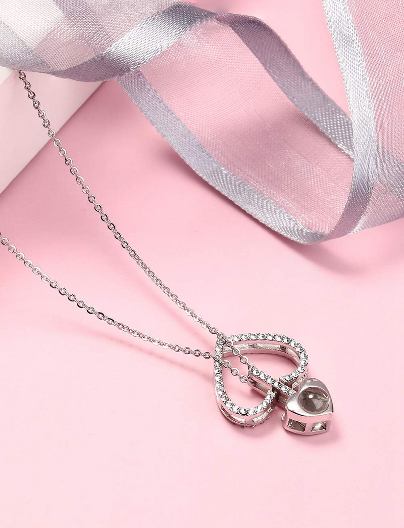 100 Languages I Love You Heart Necklace