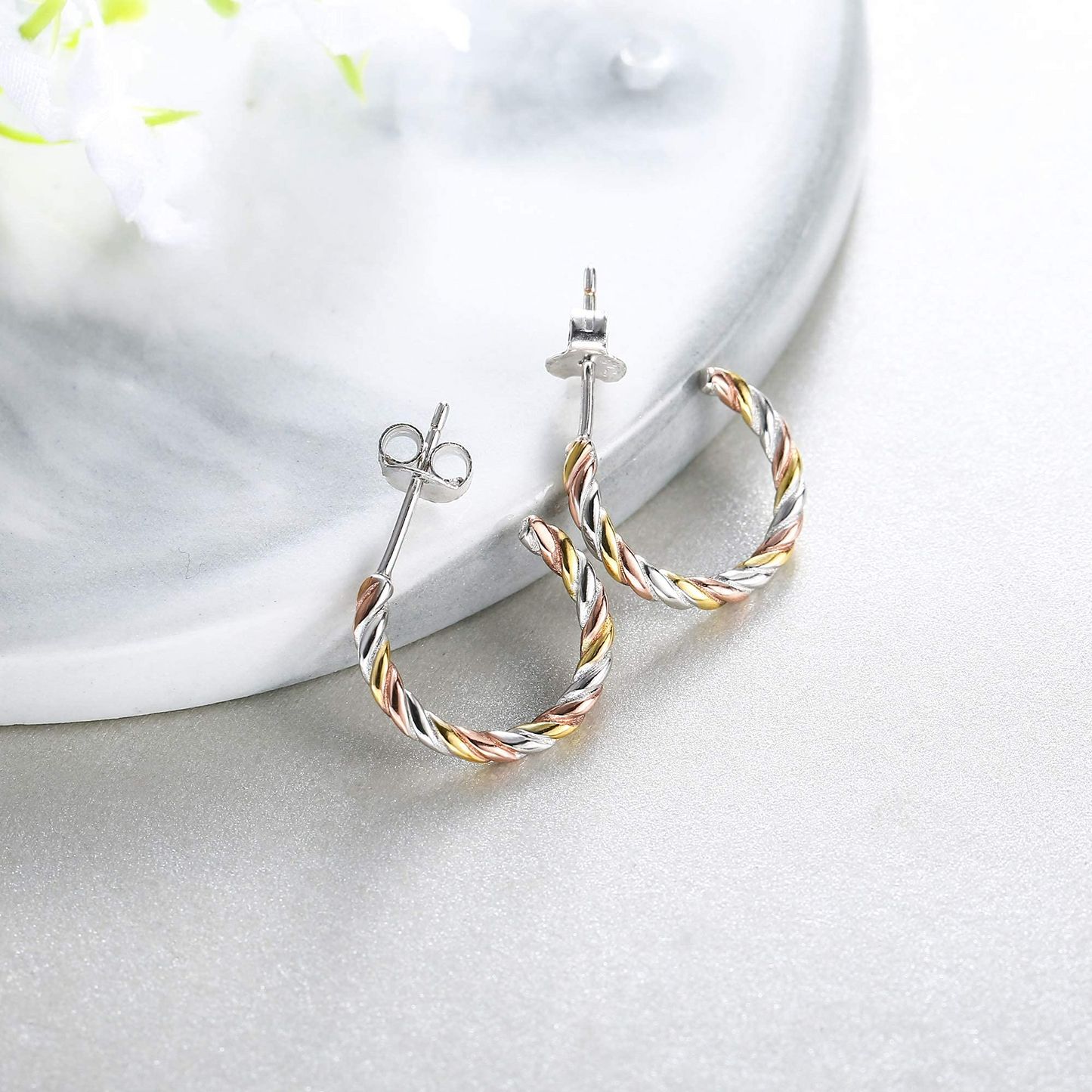 Twisted Half Hoop Earrings