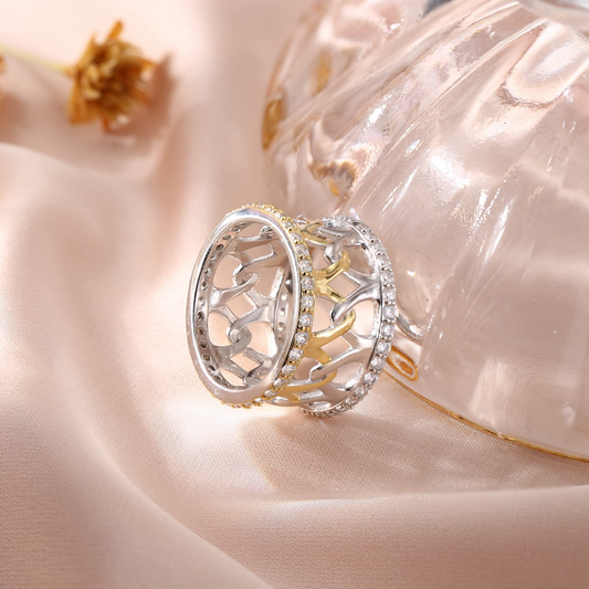 Two-color Celtic Wedding Rings