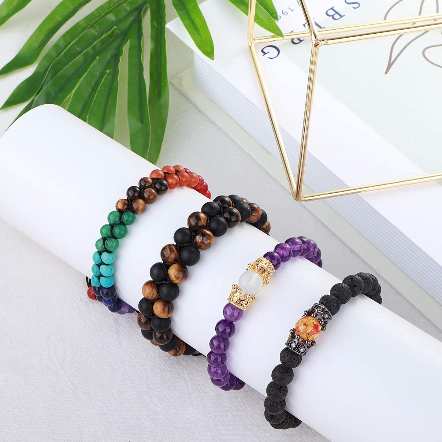 Couples Friendship Natural Lava Rock Bead Bracelets
