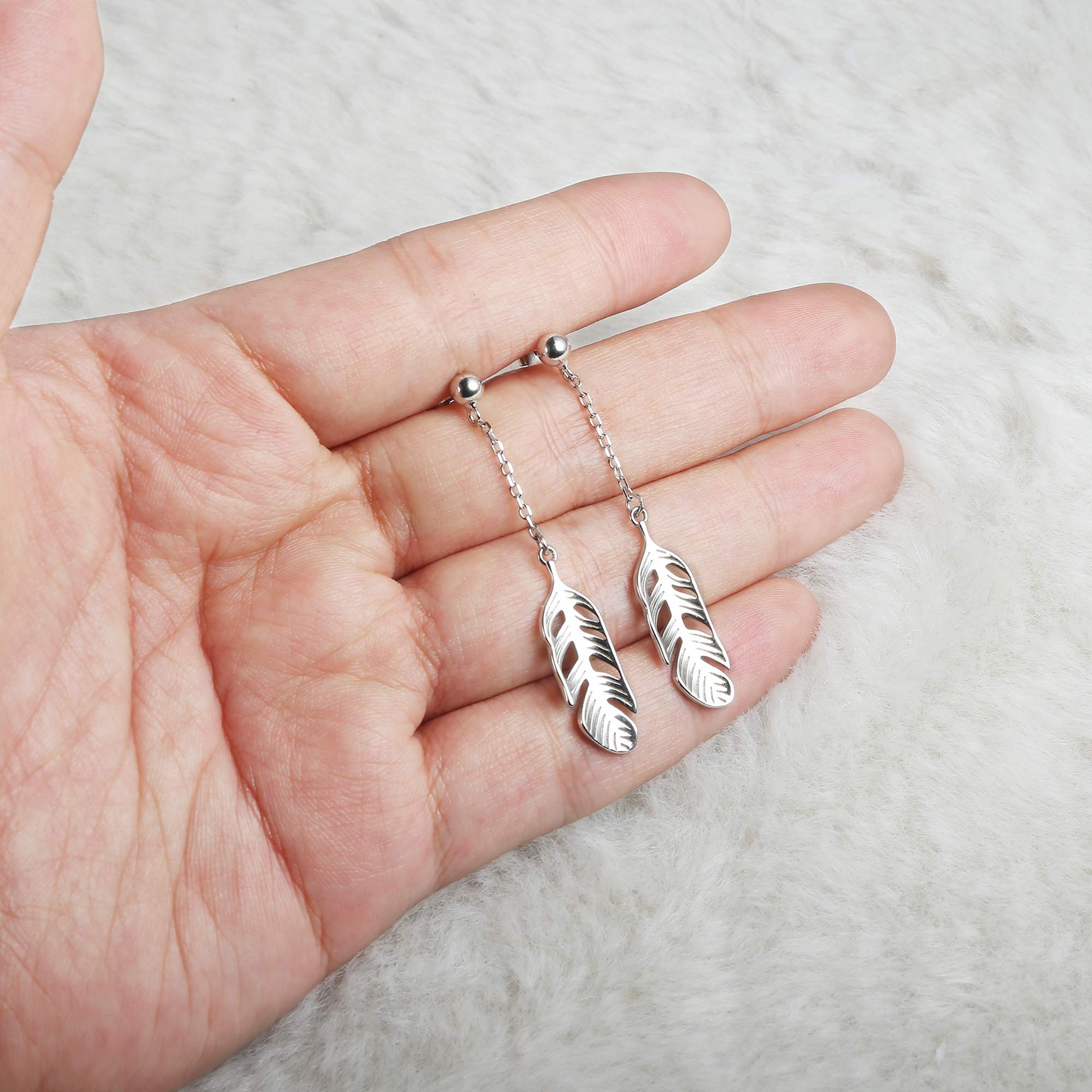 Drop Dangle Feather Earrings
