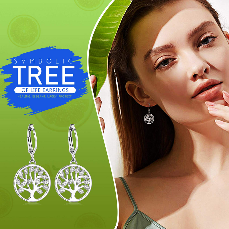 Tree of Life Hoop Earrings