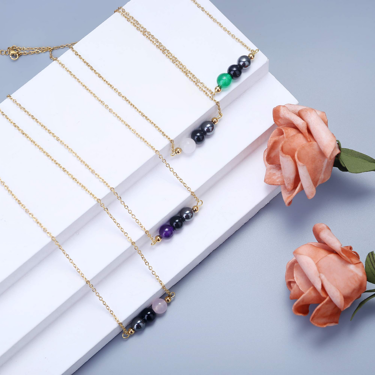 STEEL Empath Protection Healing Rhinestone Necklace