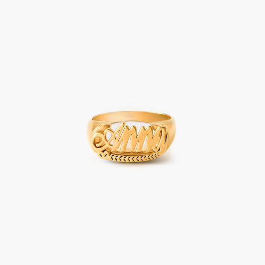 Throwback Custom Name Ring