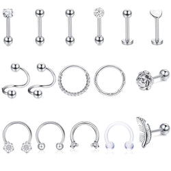 Morfetto Tragus Piercing Earrings Studs for Women Men