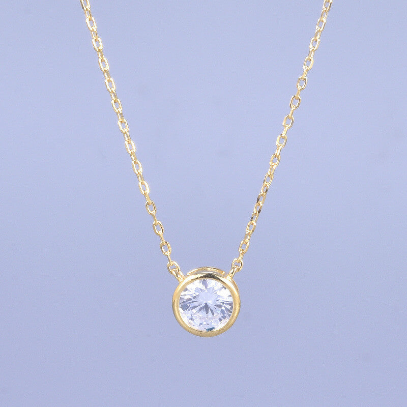 Simple round Sterling Silver Necklace
