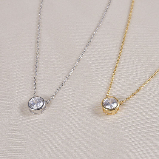 Collier en argent sterling rond simple