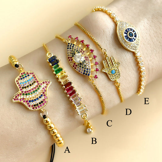The Hamsa Rainbow Bracelet