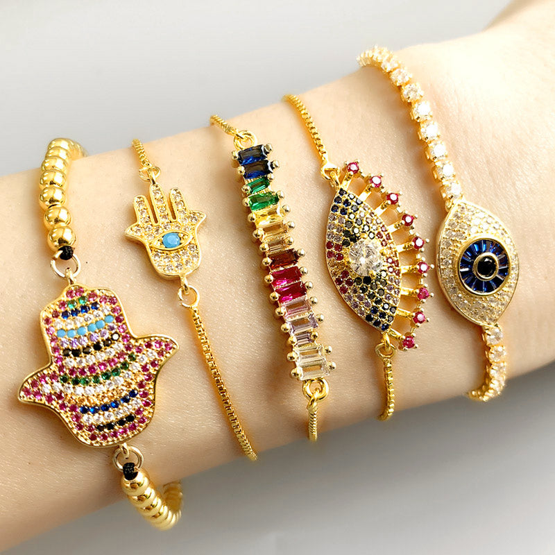 The Hamsa Rainbow Bracelet