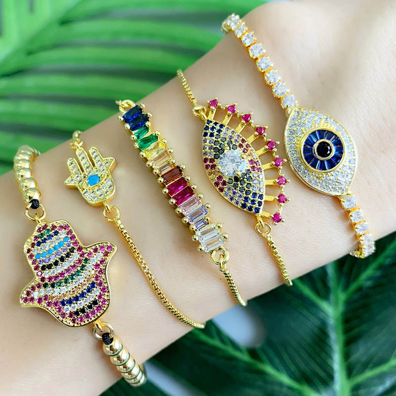 The Hamsa Rainbow Bracelet